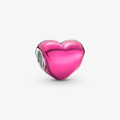 Pandora Metallic Pink Heart Charm 799291C03