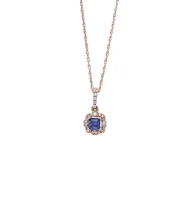 14 Karat Yellow Gold Sapphire and Diamond Necklace