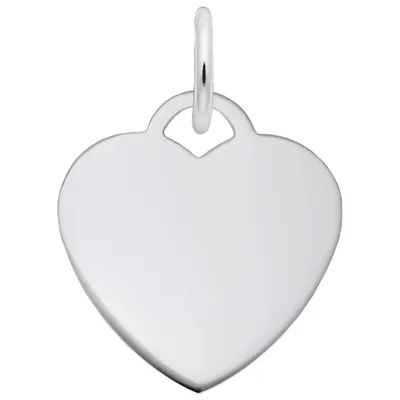 Sterling Silver Medium Heart Charm