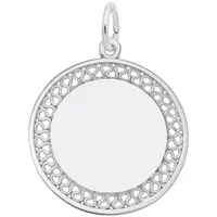 Sterling Silver Large Filigree Disc Charm
