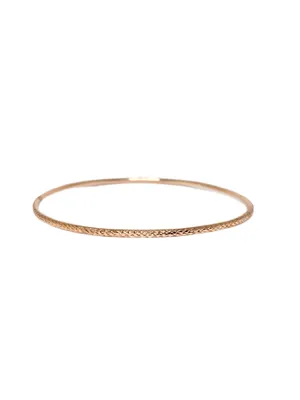 10 Karat Rose Gold Rounded Sparkle Slide-On Bangle