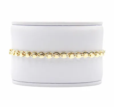 10 Karat Yellow Gold Flat Link Bracelet