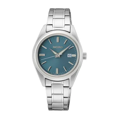 Seiko 30mm Blue Dial Stainless Steel Watch-SUR531P1