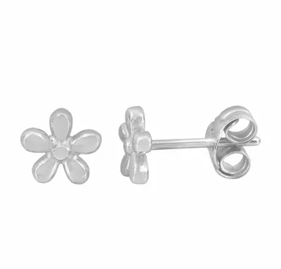 Sterling Silver Flower Stud Earrings