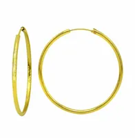 Sterling Silver Gold Plated Endless Hoops