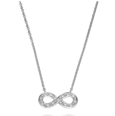 Karat Gold Diamond Infinity Necklace