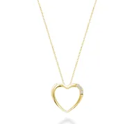 10 Karat Gold Diamond Heart Necklace