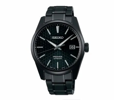 Seiko Presage Sharp Edge Black Automatic Watch-SPB229J1