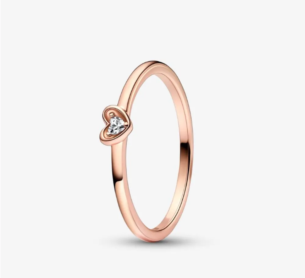 Pandora Radiant Rose Gold Plated Heart Ring 182495C01