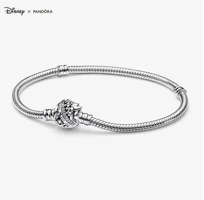 Pandora Disney Tinker Bell Clasp Moments Snake Chain Bracelet 592548C01