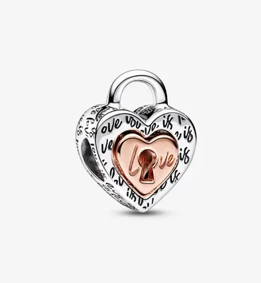 Pandora Two-Tone Padlock Heart Charm 782505C00