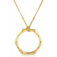 Sterling Silver Gold Plated Geometric Necklace