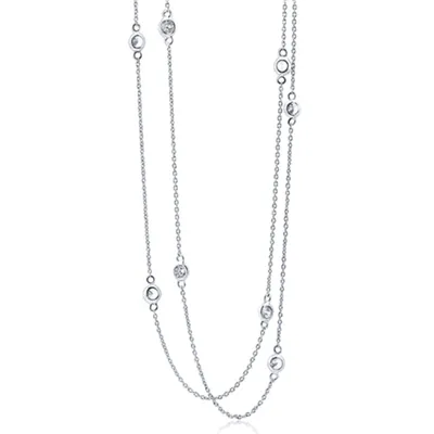Sterling Silver Cubic Zirconia Layering Necklace