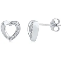 Sterling Silver Heart Stud Earrings