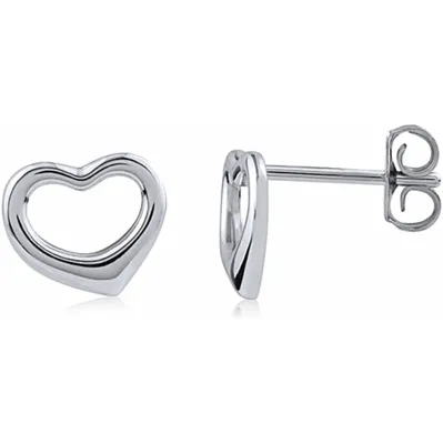 Sterling Silver Heart Stud Earrings