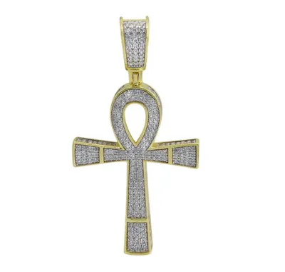 Sterling Silver Cubic Ankh Pendant-Final Sale