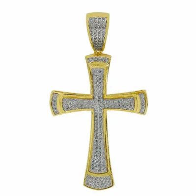 Sterling Silver Cubic Cross Pendant-Final Sale