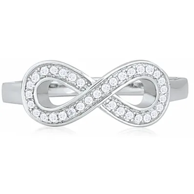 Sterling Silver Infinity Cubic Zirconia Ring