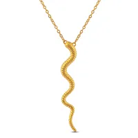 Sterling Silver Gold Plated Snake Necklace