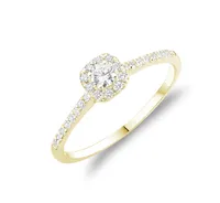 10 Karat Gold Round Brilliant 0.21CT Diamond Ring