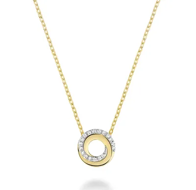 10 Karat 0.05CT Diamond Whirl Necklace