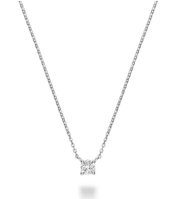 10 Karat Gold 0.07CT Diamond Solitaire Necklace