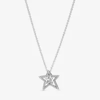 Pandora Pavé Asymmetric Star Collier Necklace - 390020C01-45