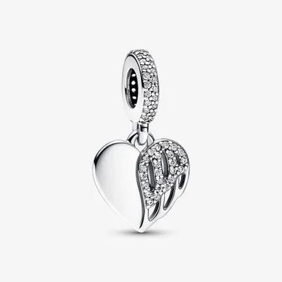 Pandora Heart & Angel Dangle Charm 792646C01
