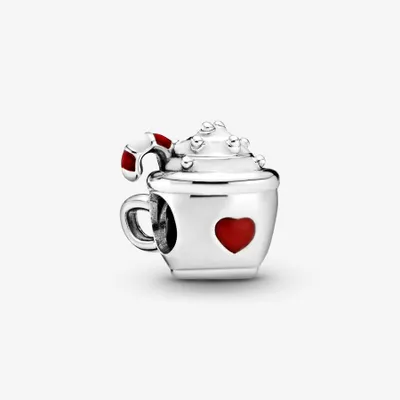 Pandora Cocoa & Candy Cane Charm - 797523ENMX