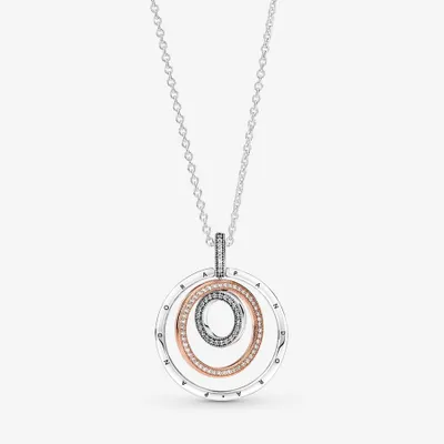 Pandora Two-tone Circles Pendant & Necklace -  389483C01-60