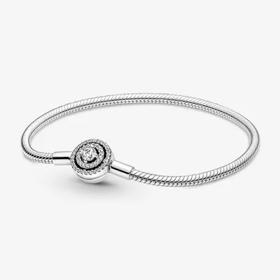 Pandora Moments Halo Snake Chain Bracelet - 590038C01