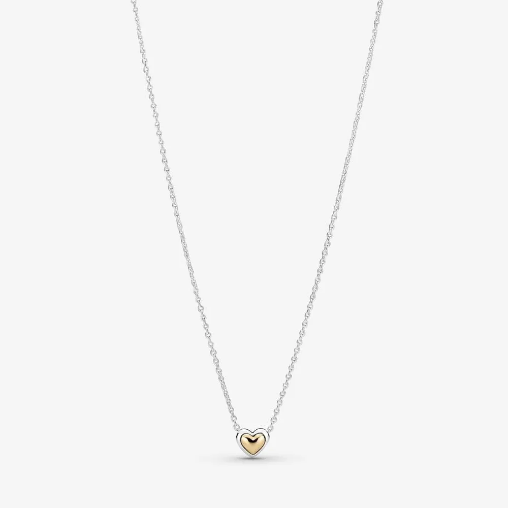 Pandora Domed Golden Heart Collier Necklace - 399399C00-45