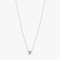 Pandora Domed Golden Heart Collier Necklace - 399399C00-45