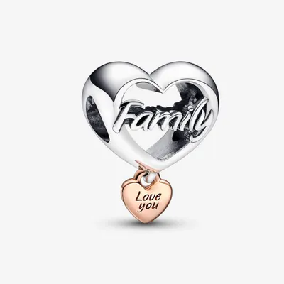 Pandora Love You Family Heart Charm - 782326C00