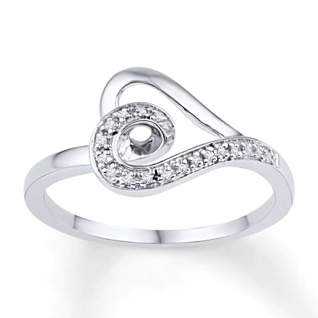 Kay Diamond Heart Ring 1/20 ct tw Round-cut Sterling Silver