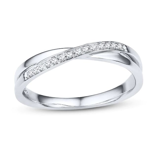 Diamond Ring 1/15 ct tw Round-cut 10K White Gold