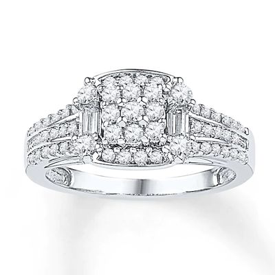 Diamond Promise Ring 5/8 carat tw 10K White Gold