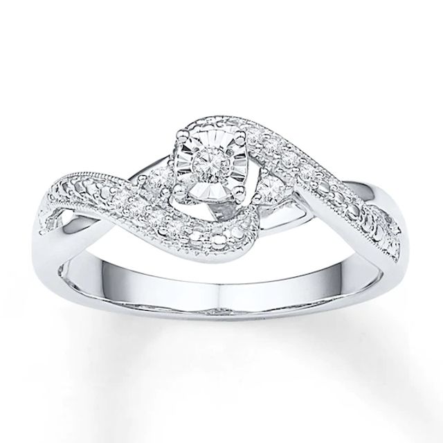Kay Diamond Promise Ring 1/10 ct tw Round-cut 10K White Gold