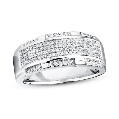 Kay Men's Diamond Ring 1/2 ct tw Diamonds 10K White Gold