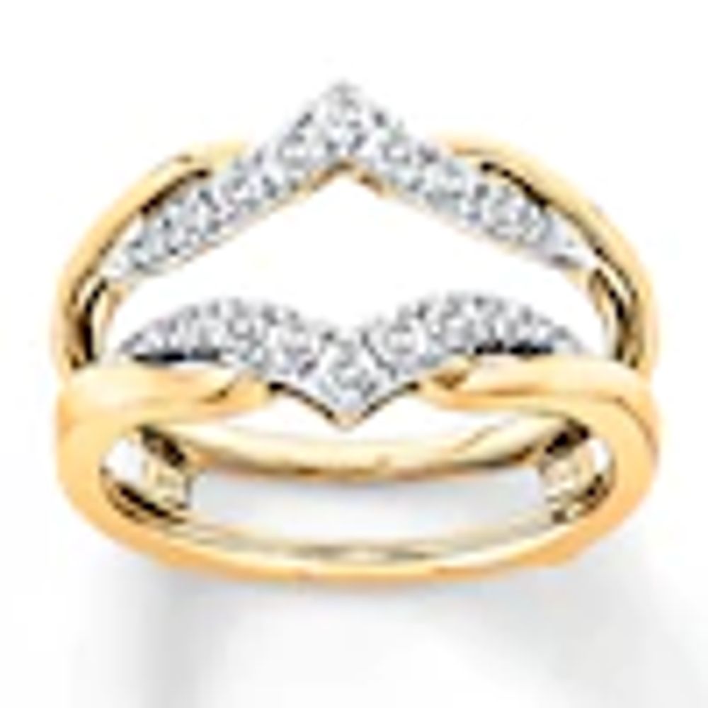 Kay Diamond Enhancer Ring 3/8 ct tw Round-cut 14K Two-Tone Gold