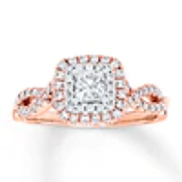 Kay Diamond Engagement Ring 5/8 cttw Princess-cut 14K Two-Tone Gold