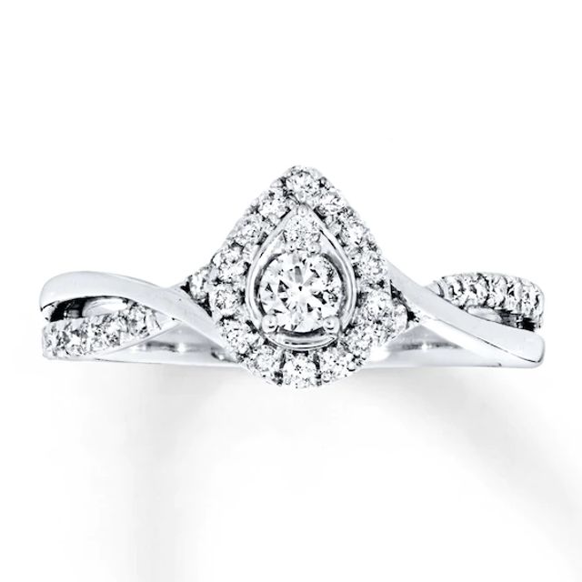 Diamond Engagement Ring 3/8 ct tw 14K White Gold