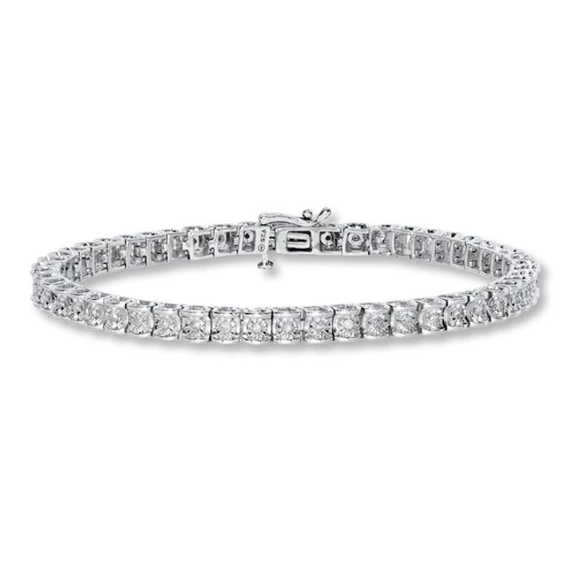 Diamond Bracelet 1/2 ct tw Round-cut Sterling Silver