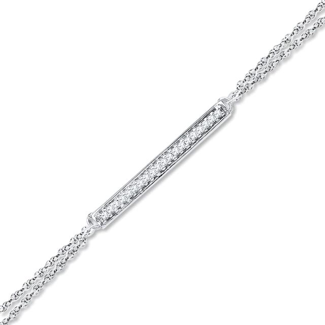 Diamond Bracelet 1/15 ct tw Round-cut Sterling Silver