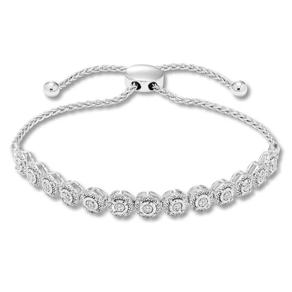 Kay Diamond Bolo Bracelet 1/5 ct tw Round-cut Sterling Silver