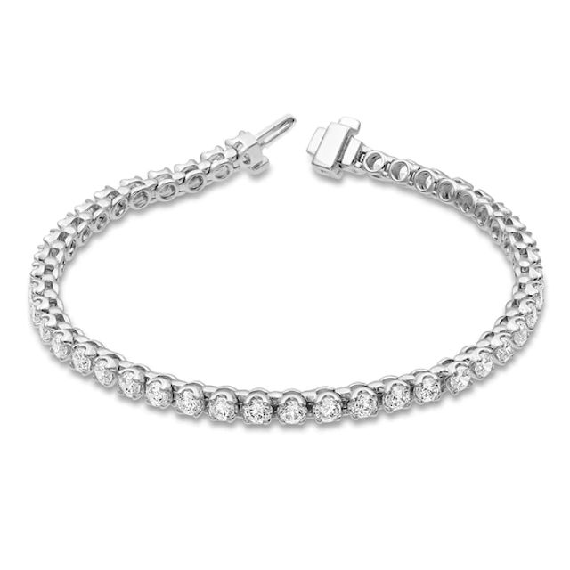 Diamond Fashion Bracelet 5 ct tw Round-cut 10K White Gold 7"