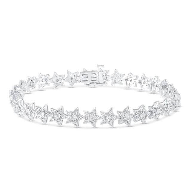 Diamond Star Fashion Bracelet 1/2 ct tw Sterling Silver 7.25"