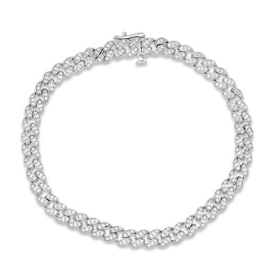 Kay Diamond Line Bracelet 1 ct tw Round-cut 10K White Gold 7.5"