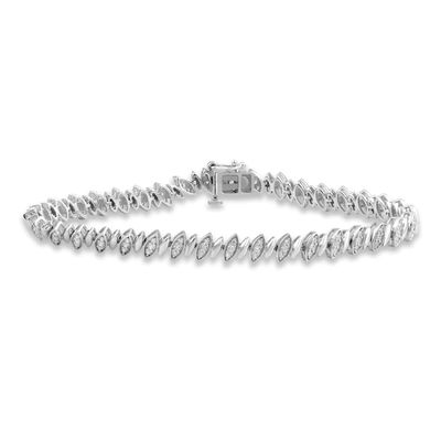 Kay Diamond Line Bracelet 1 ct tw Round-cut Sterling Silver 7.5"