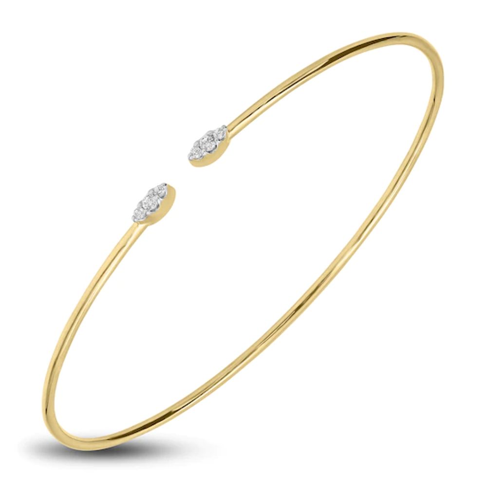 Diamond Cuff Bracelet 10K Yellow Gold